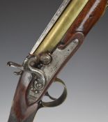 John Jones & Co of London percussion converted from flintlock blunderbuss with sprung bayonet, named