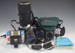 Pentax ME Super 35mm SLR camera with Pentax 50mm 1:2, Tokina 28mm 1:2.8 and Tokina 80.200m 1:4