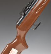 BAM .22 under-lever air rifle with semi-pistol grip, raised cheek piece and adjustable sights, NVSN.