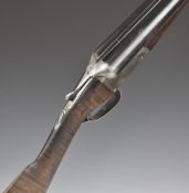 Joseph Lang & Son 12 bore side by side shotgun with named and engraved locks, engraved underside,