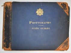 British Army Scots Guards photograph album of approximately 100 early 20thC photos including WW1,