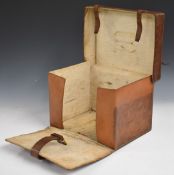 Calf leather case for Army & Navy Fishing Tackle Compendium, stamped with A&NCSL oval logo, all