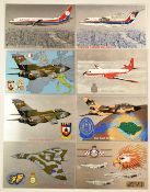 Eight aircraft etched light alloy plaques comprising Tornado, for the Italian, German and Saudi
