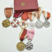 Eight Polish medals including three Order of Merit examples