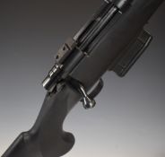 Howa Model 1500 .243 bolt action rifle with synthetic stock, textured semi-pistol grip and forend,