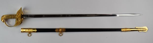1921 pattern Royal Air Force officer's sword by Wilkinson, No 98641, made for a high ranking officer