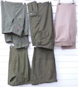 Five pairs of gentleman's trousers including Musto waterproof size M, Hoggs of Fife, moleskin