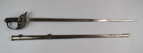 British Army 1895 pattern Infantry officer's sword by Mole, No M2854, in regulation ceremonial