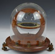 Instructional scientific electromagnetic demonstration comprising vertical coil with three brass