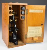 W Watson & Sons Ltd 'Kirna' microscope with two objective lenses, serial number of microscope 59440,
