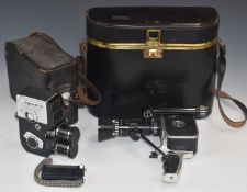 Paillard Bolex 8mm cine camera with Berthiot pan-cinor 1:1.9 f= 8-40 lens, in Bolex case, together