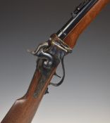 Italian Pedersoli Sharp's patent .54 falling block percussion hammer action under lever carbine