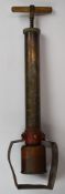 Original brass Cymag rabbit gas pump, H83cm