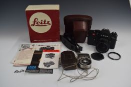 Leica R3 Electronic SLR camera, serial number 1477868 circa 1977 with Summicron - R  1:2/50mm  lens,