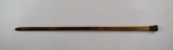 British Army Welsh Guards stick/cane, attributed to Sgt W A Morgan WG, L89cm