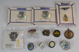 American Air Force enamel badges including Strategic Air Command and Top Gun Navy Fighter Weapons