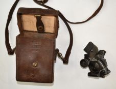 WW2 gun sight no.36280 by NPLS, Hon Reg Co 1942, with leather carry case