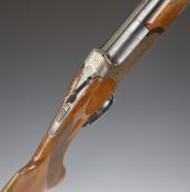 Maroccini Acciaio Breda 12 bore over and under shotgun with engraved lock, underside, trigger guard,