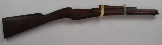 French Berthier M1892 Mannlicher type bolt-action carbine rifle stock stamped 'J G Octobre 1923' and