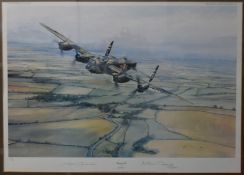 Robert Taylor signed limited edition 835/850 print 'Climbing Out', 46 x 63, in wooden frame