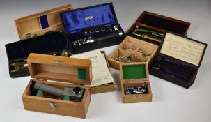 Scientific and medical collectables to include Keeler otoscope, Zeiss attachment, Jackson syringe