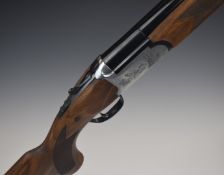 Lincoln 16 bore over and under ejector shotgun with engraved scenes of dogs and birds to the locks