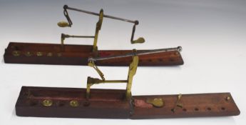 Two mahogany cased guinea scales