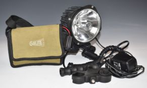 Clulite GL6 gun lamp with accessories, LED Lenser mounts etc.