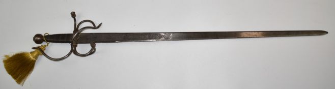Reproduction Spanish sword with 83cm straight blade. PLEASE NOTE ALL BLADED ITEMS ARE SUBJECT TO