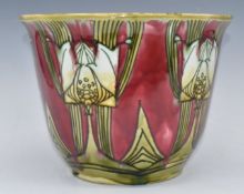 Minton Secessionist large jardinière with printed Minton Ltd No 71 and impressed 3383 to base, H23.