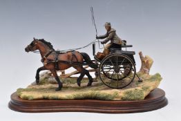 Border Fine Arts limited edition 117/1250 James Herriot pony and trap figure signed Ayres, H26 x