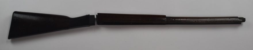 William Ford of Birmingham Enfield Martini rifle stock stamped with maker's marks and '0BC 257 B'