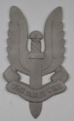 Cast alloy Special Air Service badge, 19 x 37cm