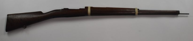 Boer War interest Mauser Gewehr bolt-action rifle stock engraved 'Blood River Poort 15. V 02' and '