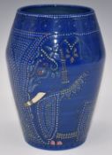Dennis Chinaworks signed Sally Tuffin limited edition 8/52 barrel vase decorated with Indian