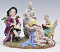 Meissen figural group 'Cupid in Disguise', impressed no 2452 to base, H18cm