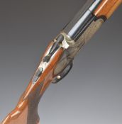 Rizzini 12 bore over and under ejector shotgun with engraved sidelock plates, trigger guard,