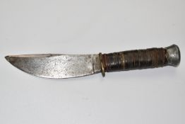 Six various knives including comprising three Bowie style one stamped 'Redge', one Rostfrei with