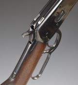 Rossi Winchester style .45 Colt repeating underlever-action carbine rifle with adjustable sights and