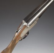 E J Churchill 12 bore sidelock side by side ejector shotgun with named and engraved locks,