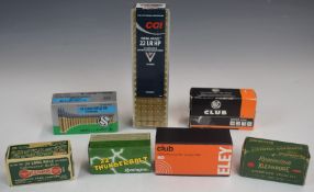 Four-hundred-and-fifty .22 rifle cartridges including CCI, Thunderbolt, Eley Club etc, all in