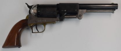 Italian 1st Model Dragoon .44 six-shot single-action revolver with engraved with fighting scenes