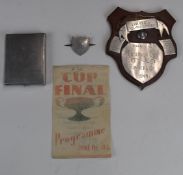 WW2 British Prisoner of War memorabilia comprising football programme with named teams for '