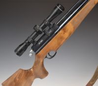 Air Arms S410 .177 PCP air rifle with chequered grip and forend, raised cheekpiece, adjustable