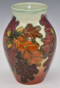 Dennis Chinaworks signed limited edition 22/40 baluster vase decorated in the Autumn Oak pattern,
