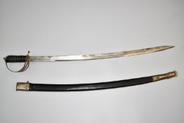 Pair of modern tourist / souvenir swords with Made in India to 77cm blades, with scabbards. PLEASE