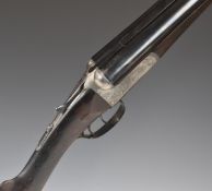 Trulock & Harris 12 bore side by side shotgun with engraved locks, underside, trigger guard, top