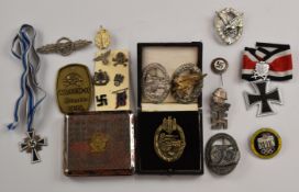 Reproduction WW2 German medals and insignia including Mother's Cross etc