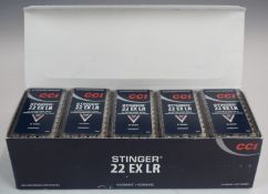 Five-hundred .22 CCI rifle cartridges, all in original boxes. PLEASE NOTE THAT A VALID RELEVANT