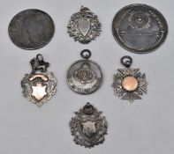 Seven various military sports medals including Scots Guards and Grenadier Guards tug of war, early